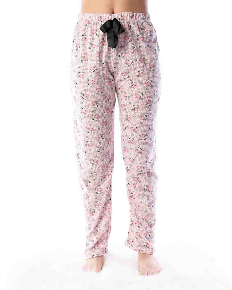 Pyžamové nohavice KRAVIČKA - ružové