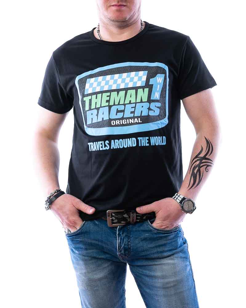 Pánske tričko THEMAN RACERS - čierne