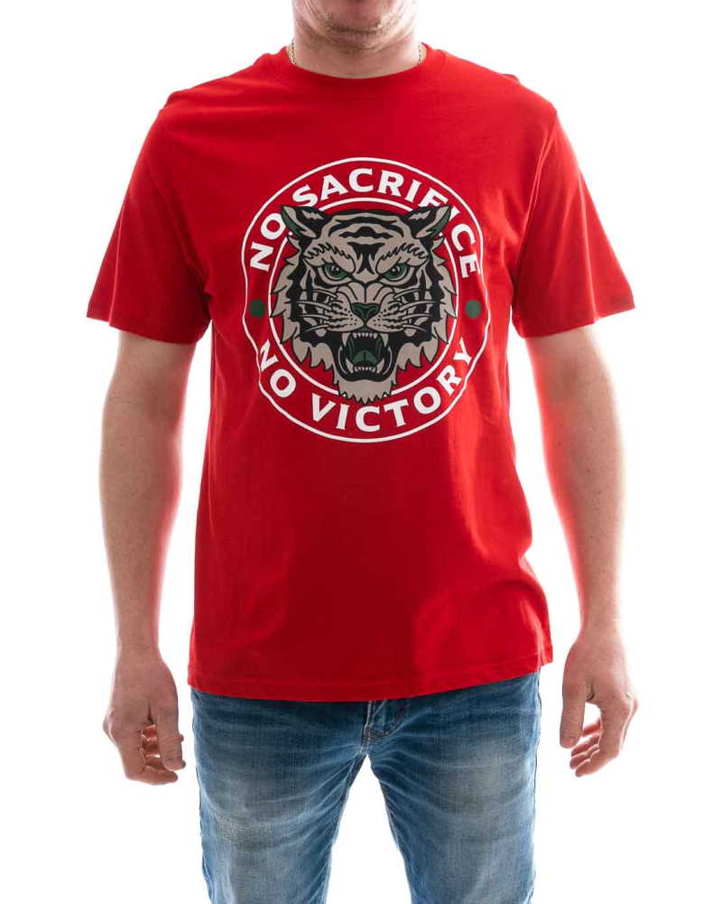 Pánske tričko NOSACIRIFICE NO VICTORY - červené