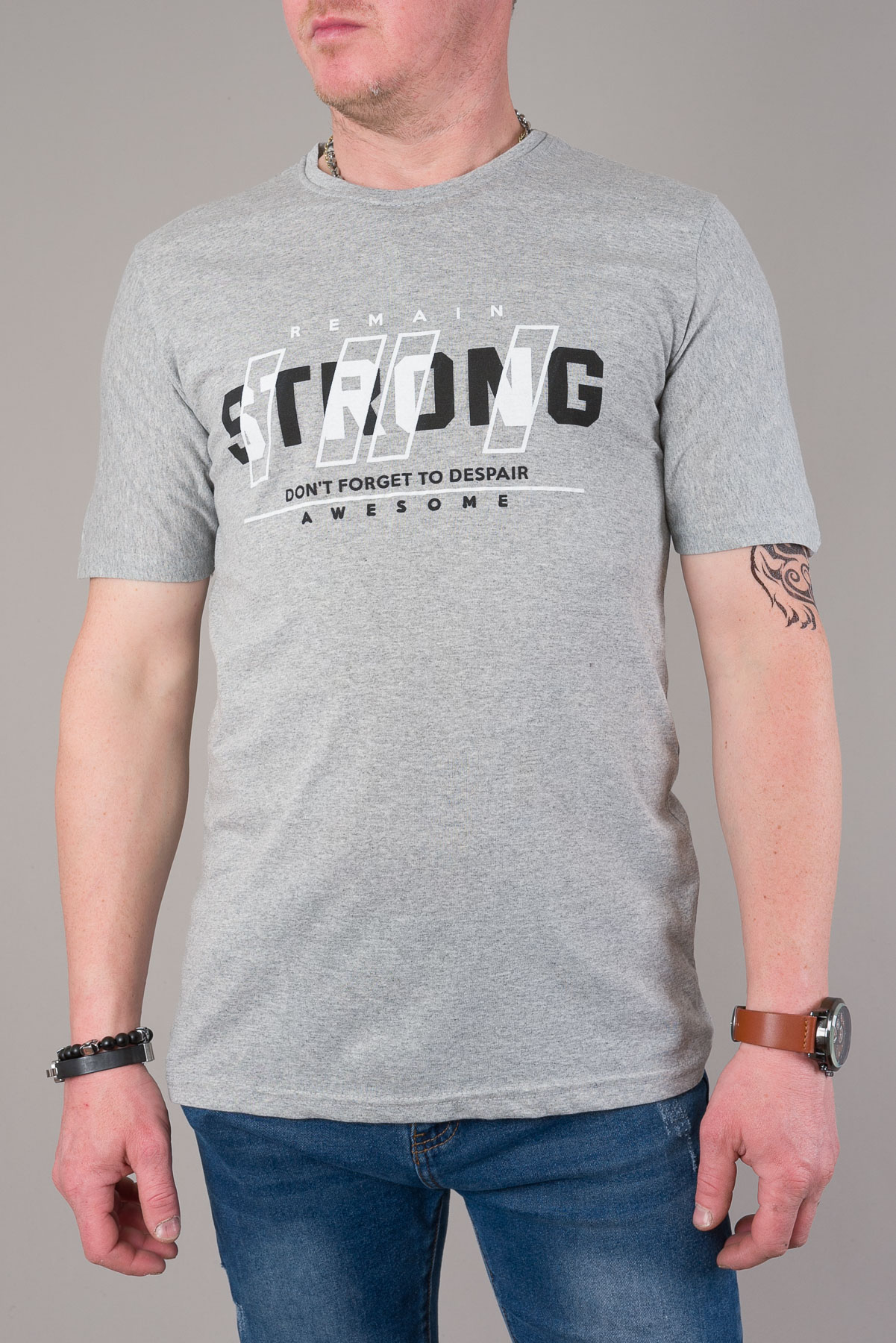Pánske tričko REMAIN SRTONG - sivé