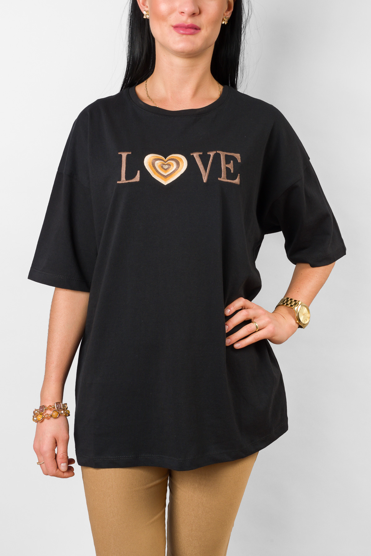 Dámske tričko LOVE - čierne