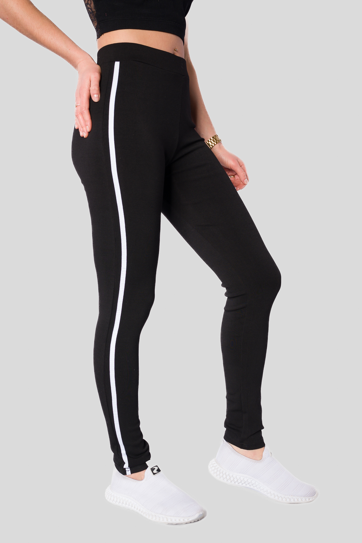 Bavlnené legíny COMBO - čierne