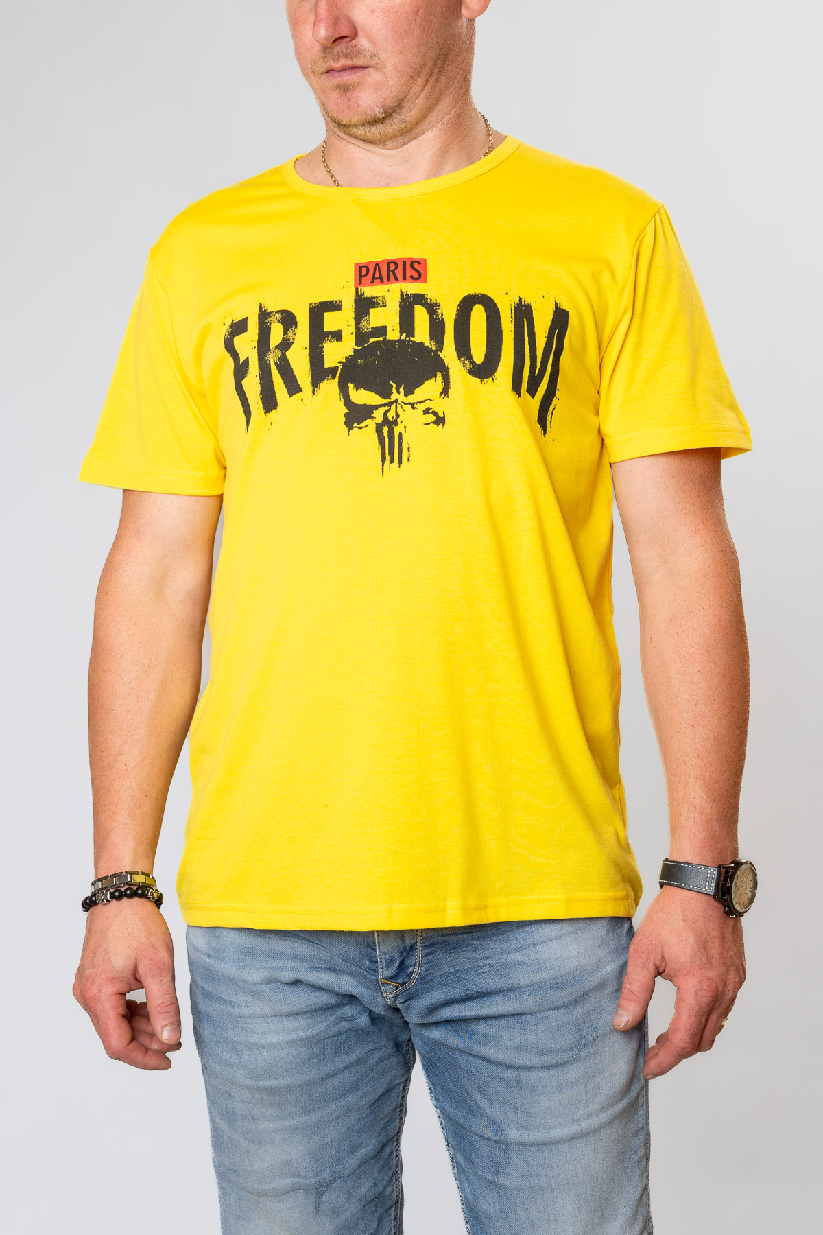 Pánske tričko PARIS FREEDOM - žlté