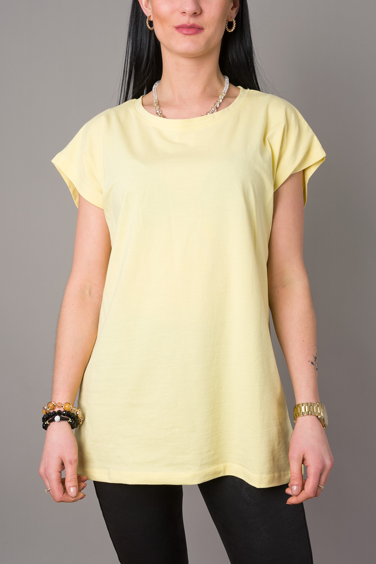 Dámske bavlnené tričko BIG CLASSIC - žlté