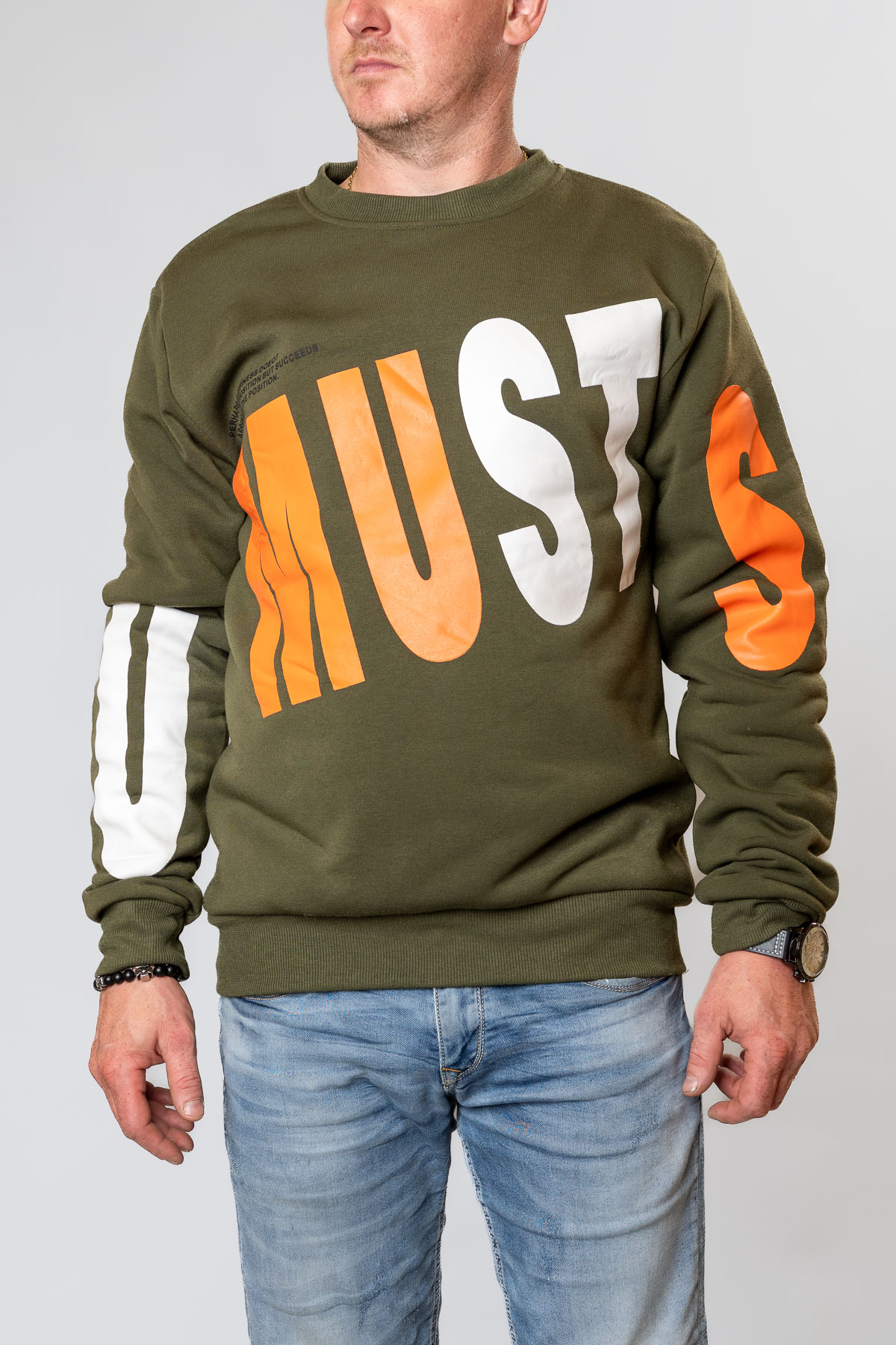 Pánska zateplená mikina MUST - khaki