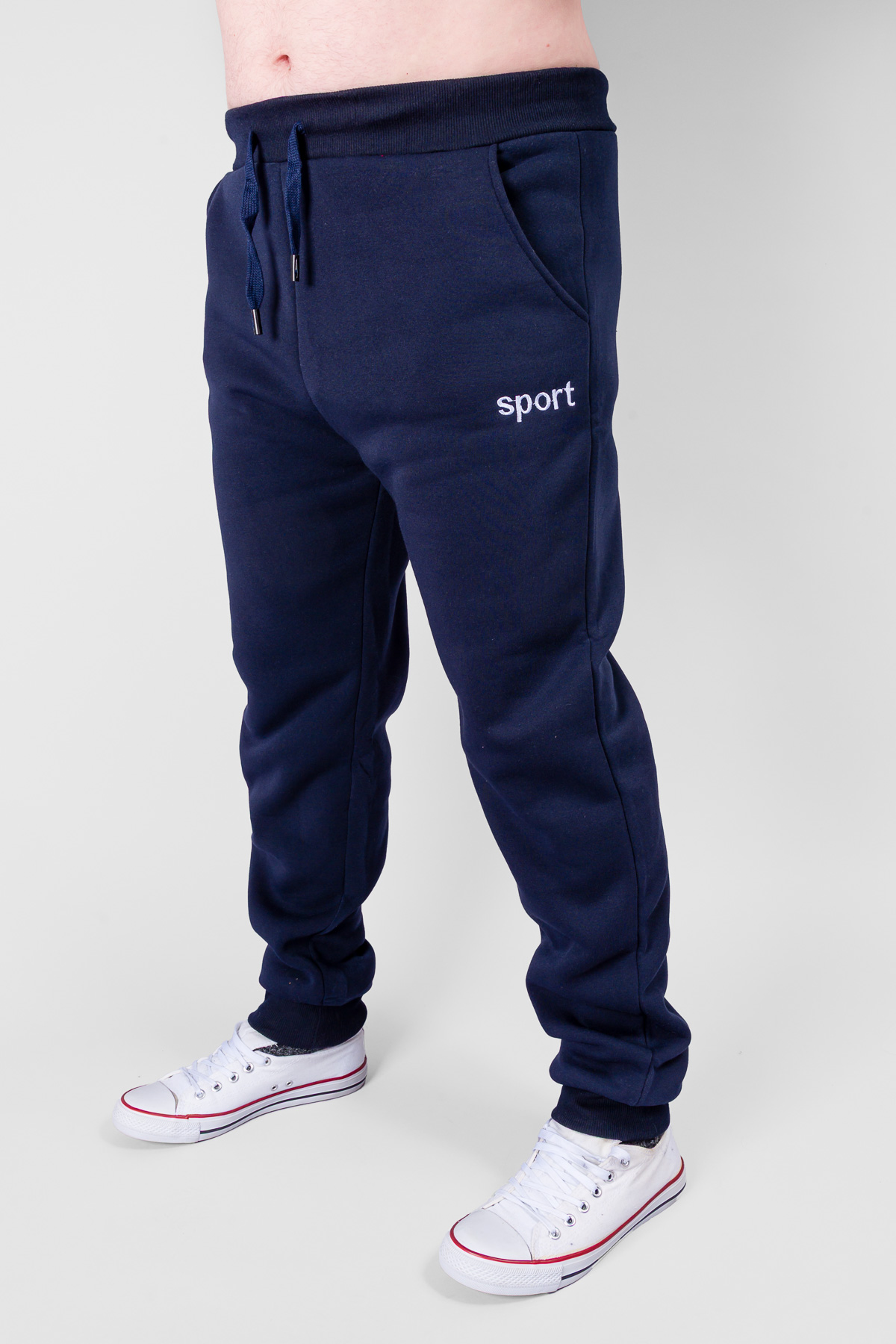 Pánske zateplené tepláky SPORT - modré