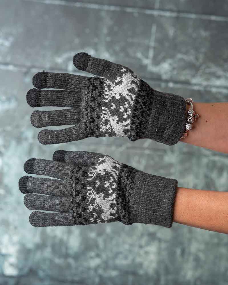 Dotykové rukavice DEER - tmavosivé