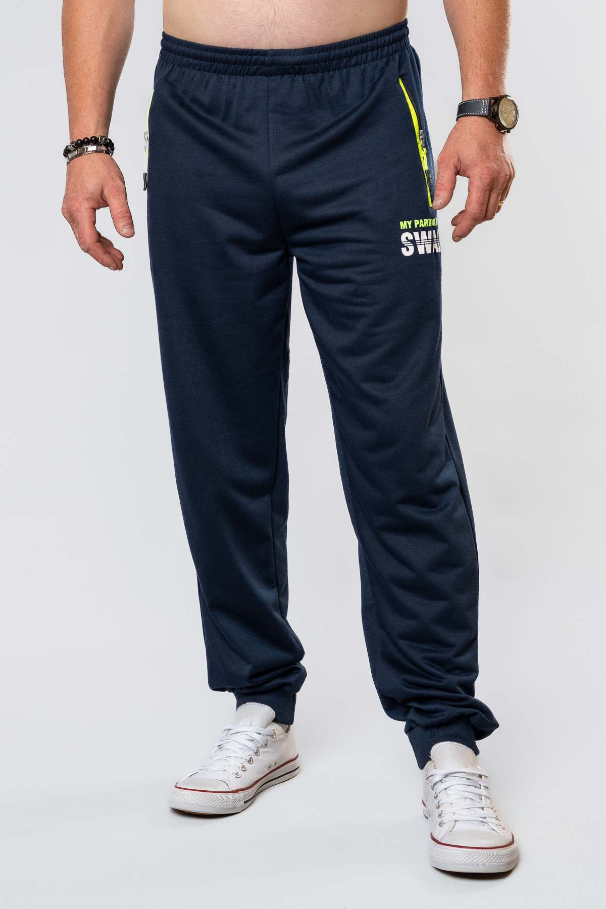 Pánske tepláky SWAG - tmavomodré