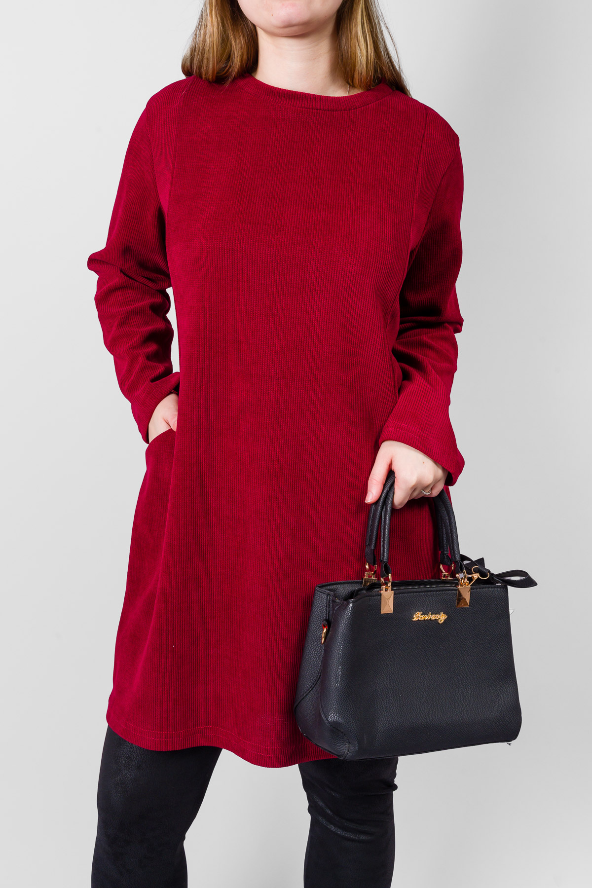 Dámska mikina/tunika MIVORA - vínová