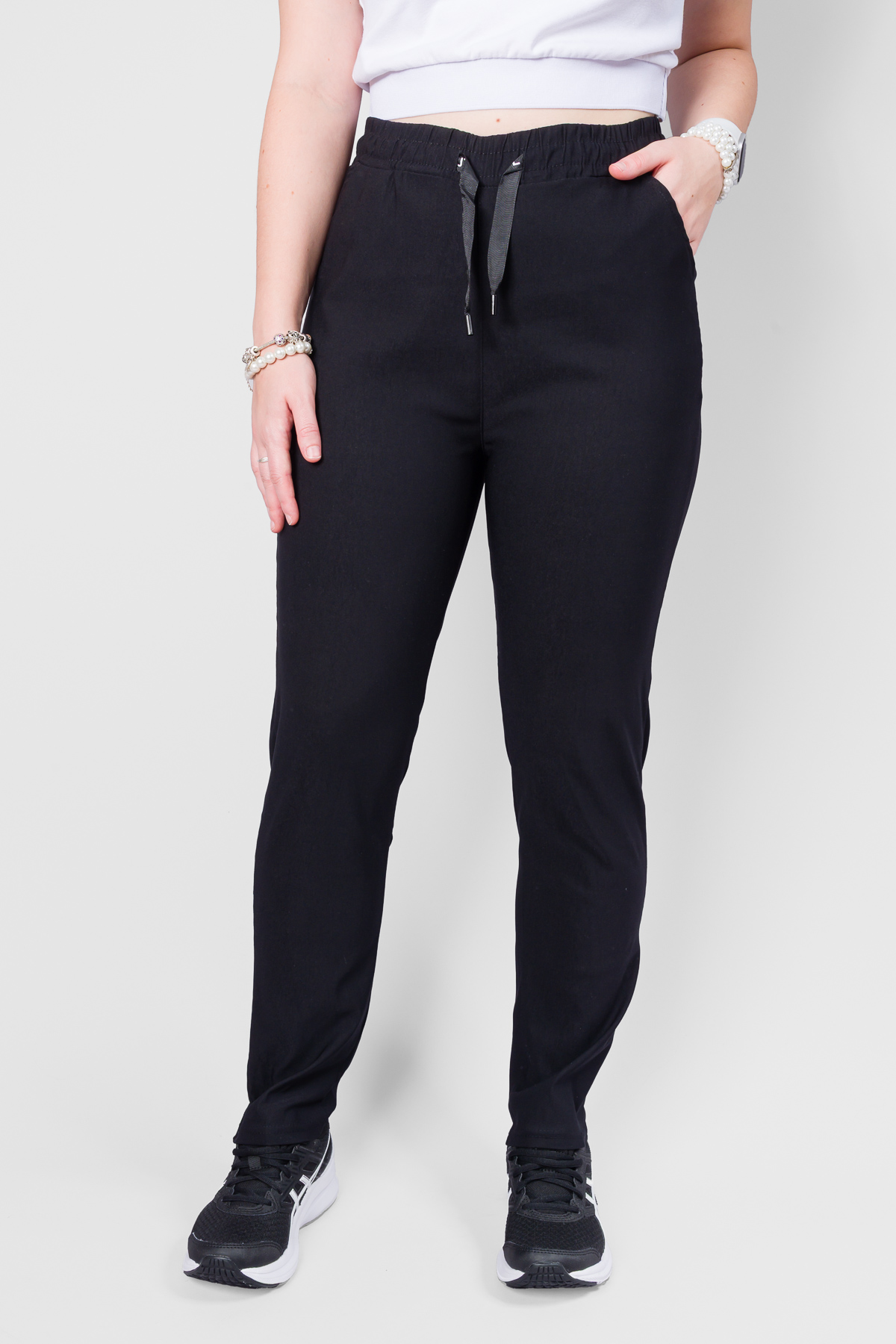 Dámske strečové nohavice VEZIRA - čierne