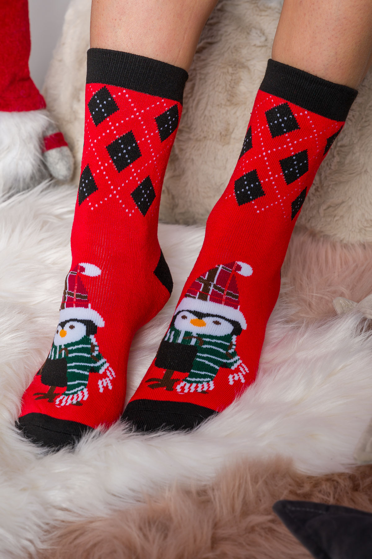 Termo ponožky TUČNIAK - červené