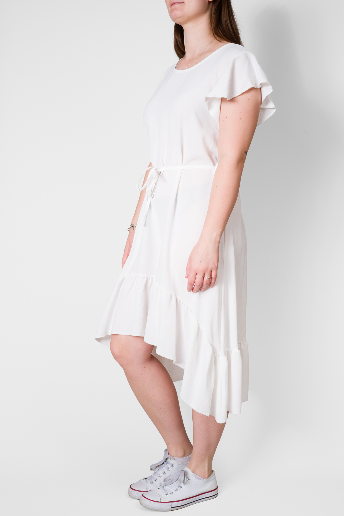 Dámske šaty RUFFLE - biele