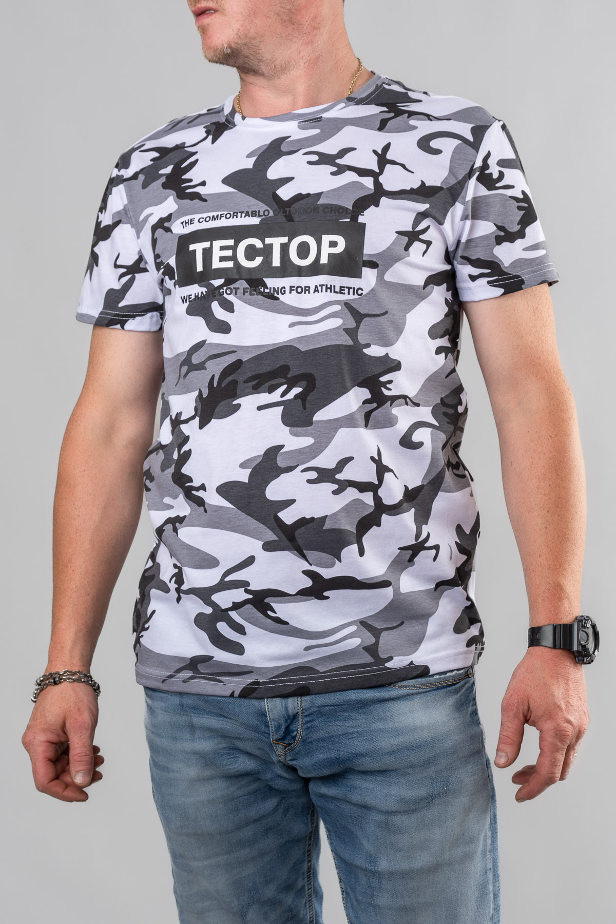 Pánske tričko TECTOP - biele