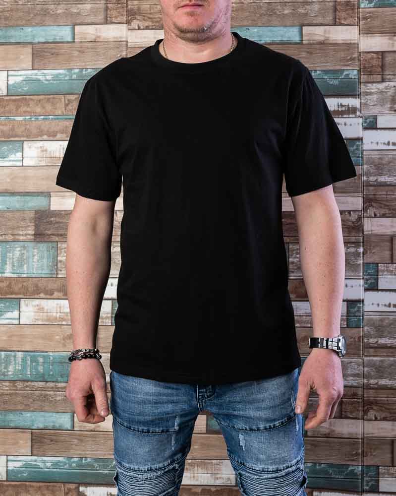 Pánske bavlnené tričko CLASSIC - čierne