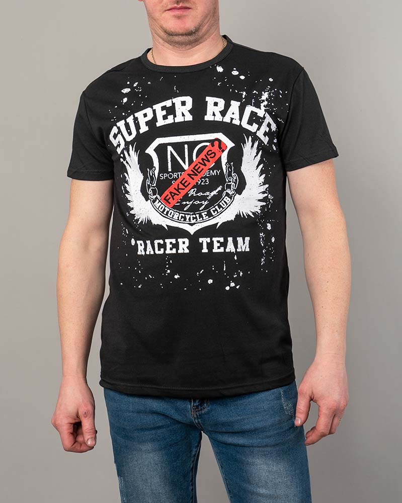Pánske tričko SUPER RACE - čierne