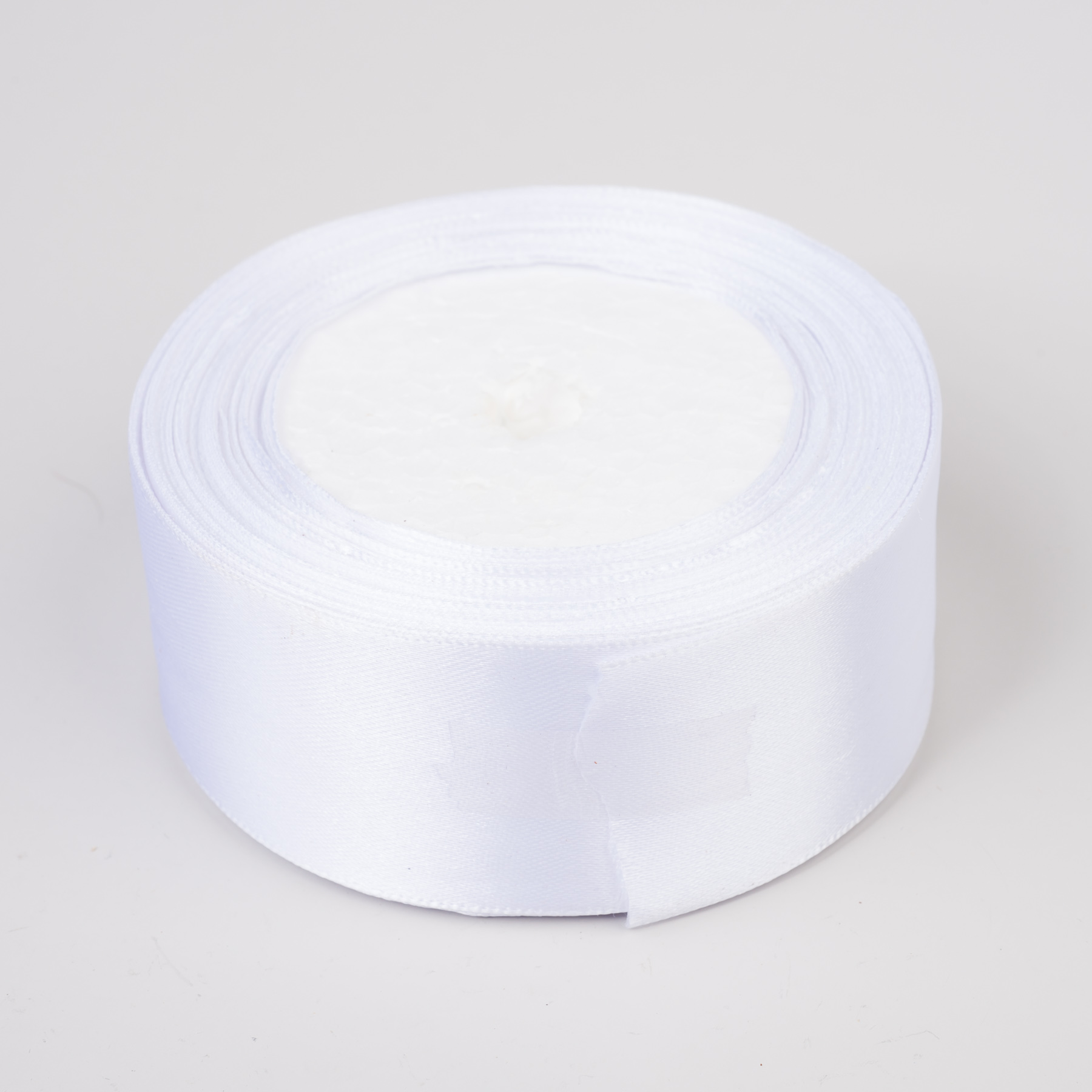 Saténová stuha 4 cm - biela