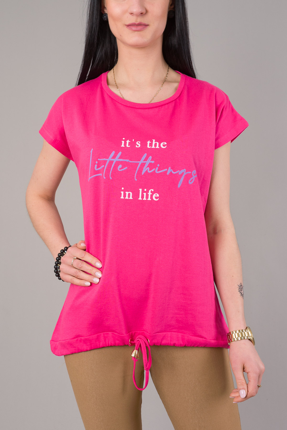 Dámske tričko IT′S THE LITTE THINGS IN LIFE - ružové