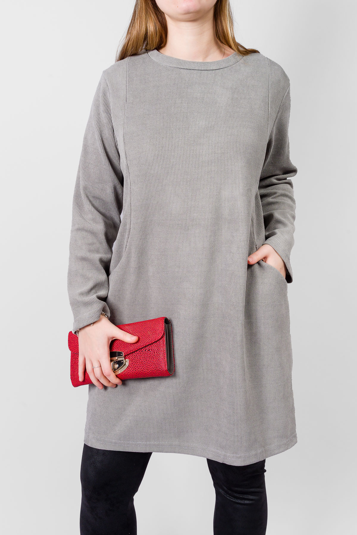 Dámska mikina/tunika MIVORA - sivá