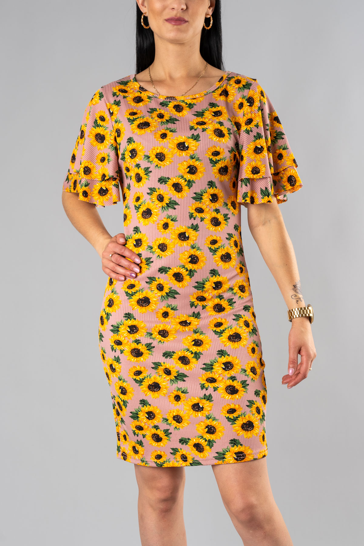 Dámske šaty SUNFLOWER - staroružové