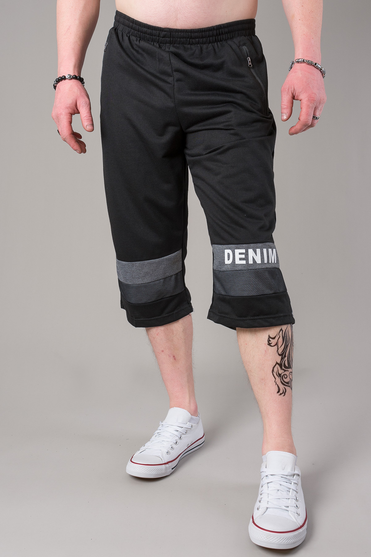 Pánske 3/4 kraťasy DENIM - čierne