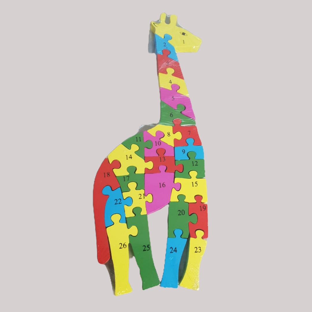 Drevené puzzle ŽIRAFA