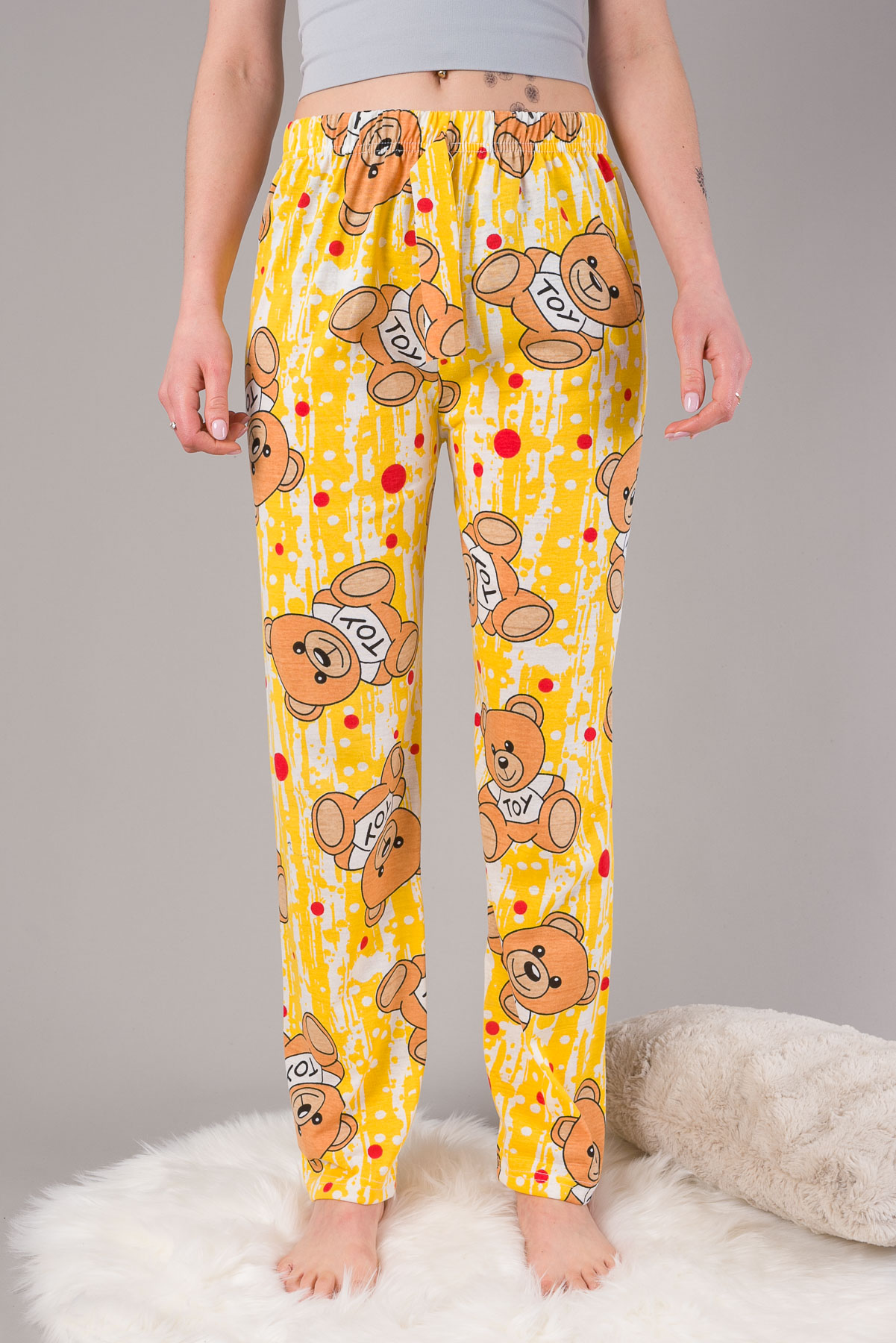 Pyžamové nohavice MEDVEDÍK - žlté