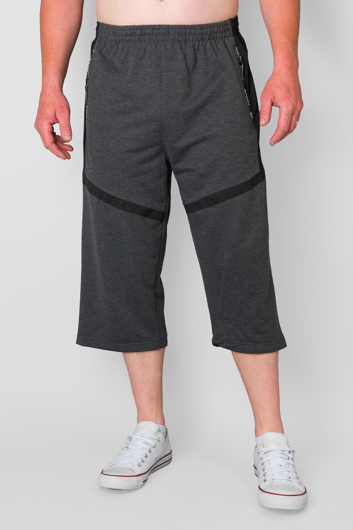 Pánske 3/4 kraťasy SPORT - tmavosivé