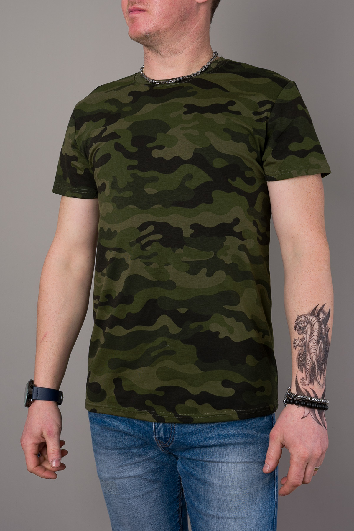 Pánske maskáčové tričko ARMY - khaki