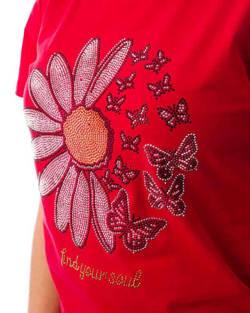 Dámske tričko MARGARÉTKA - červené