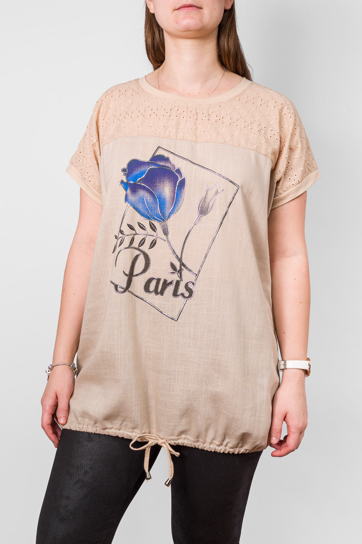 Dámske tričko PARIS - hnedé