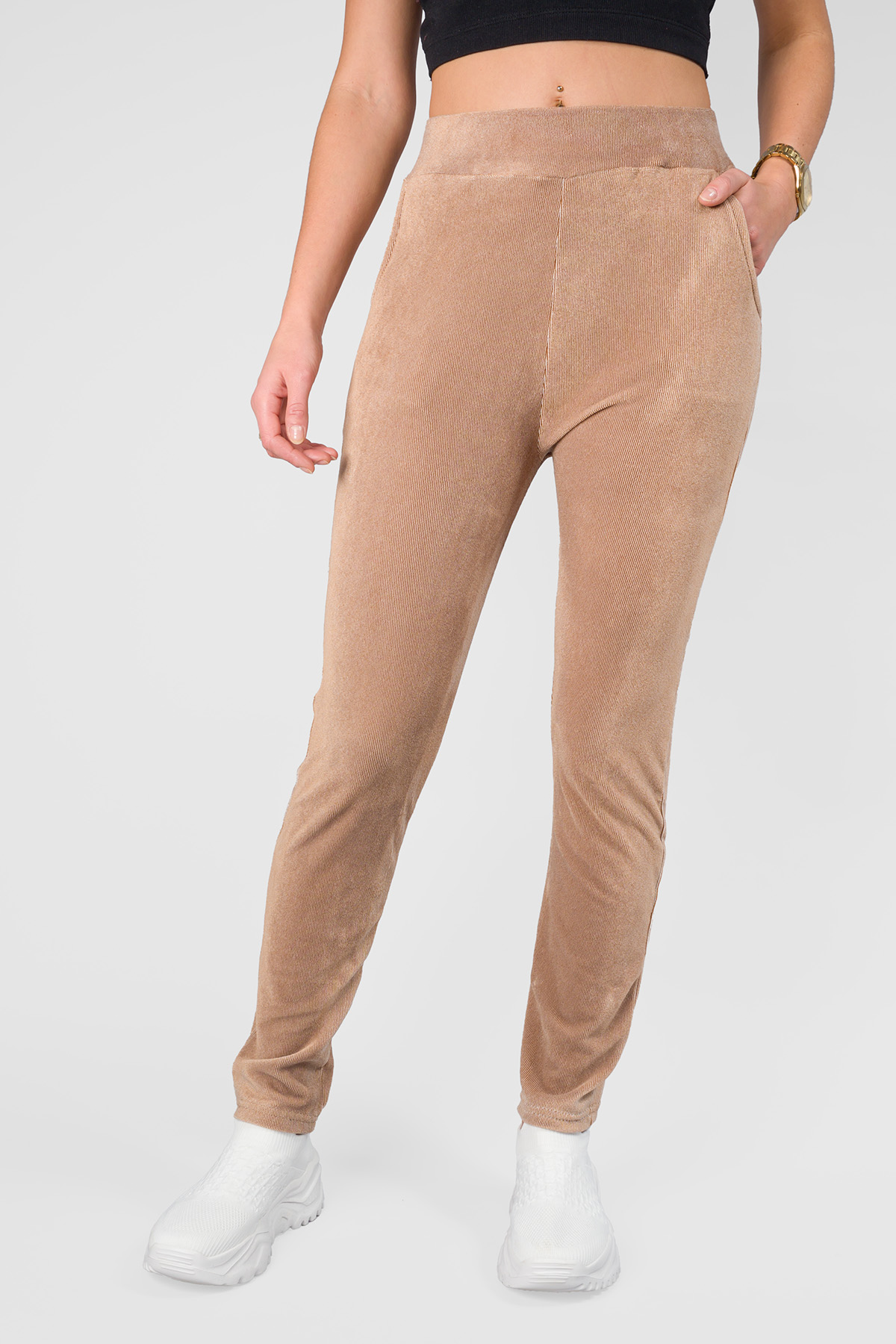 Semišové legíny - svetlohnedé