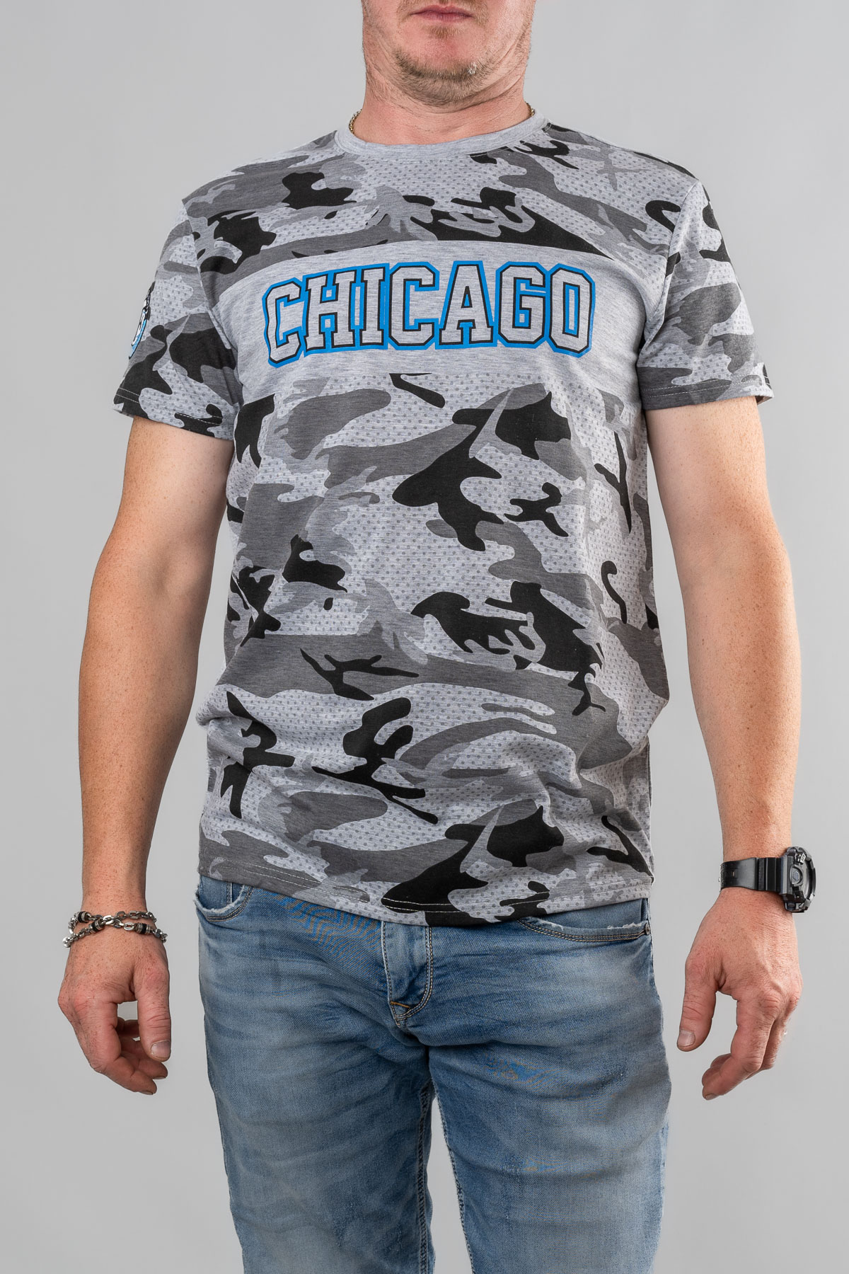 Pánske tričko CHICAGO - sivé