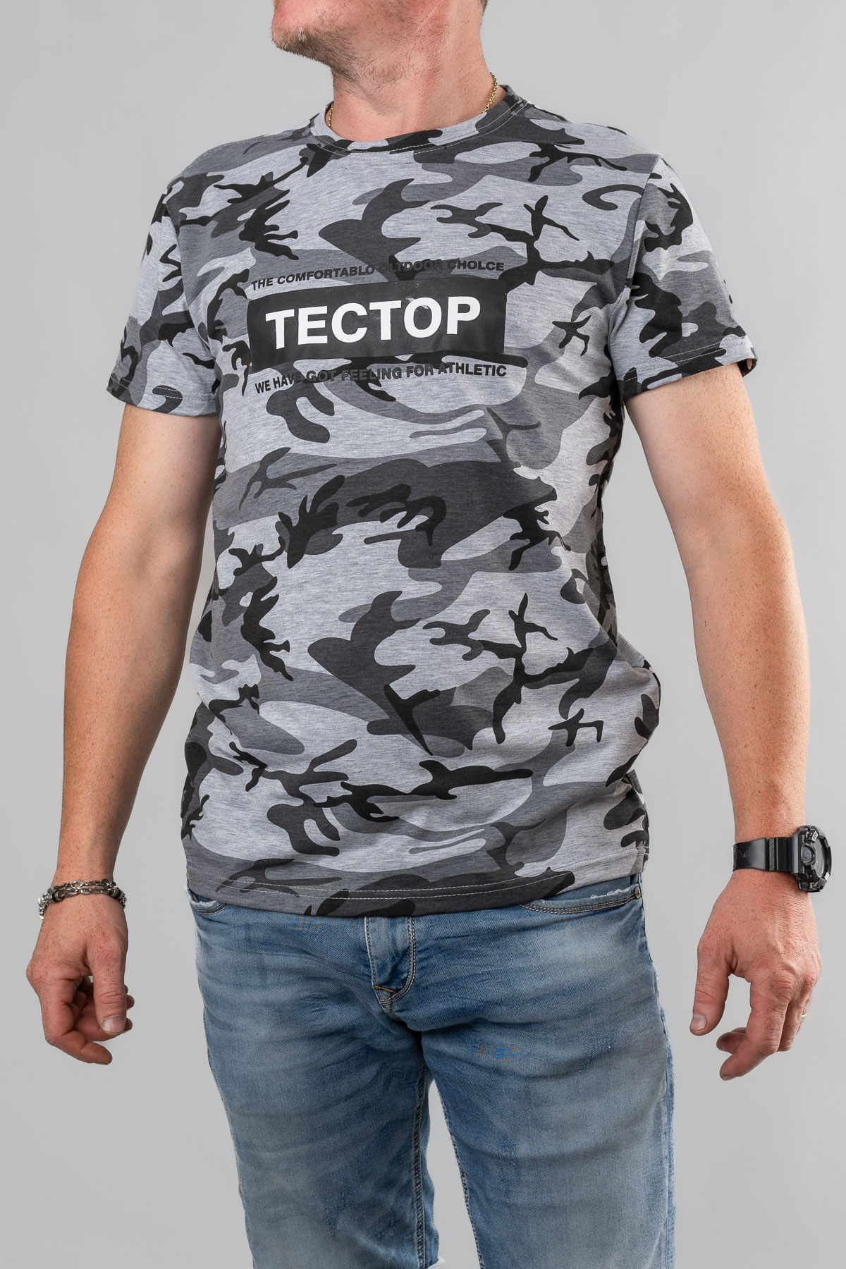 Pánske tričko TECTOP - sivé