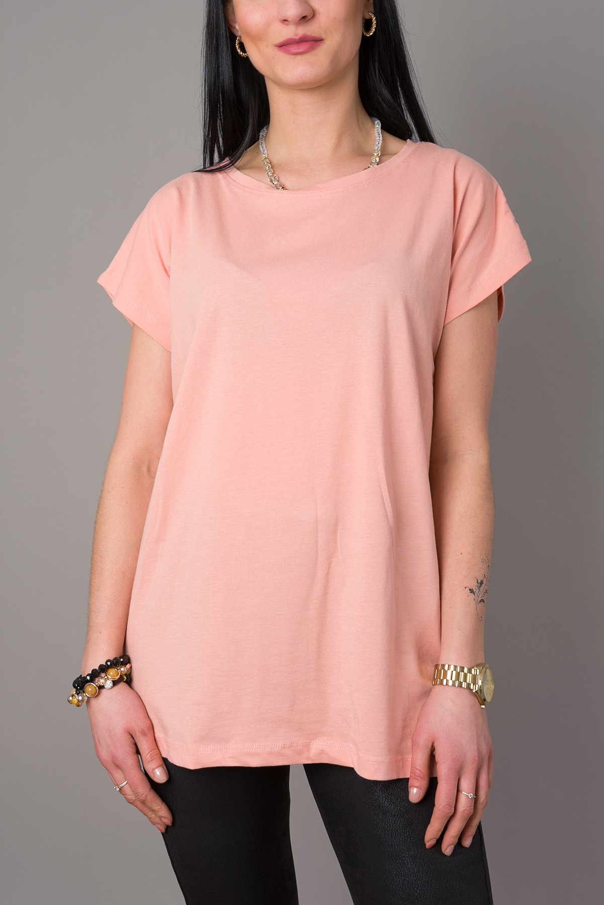 Dámske bavlnené tričko BIG CLASSIC - ružové