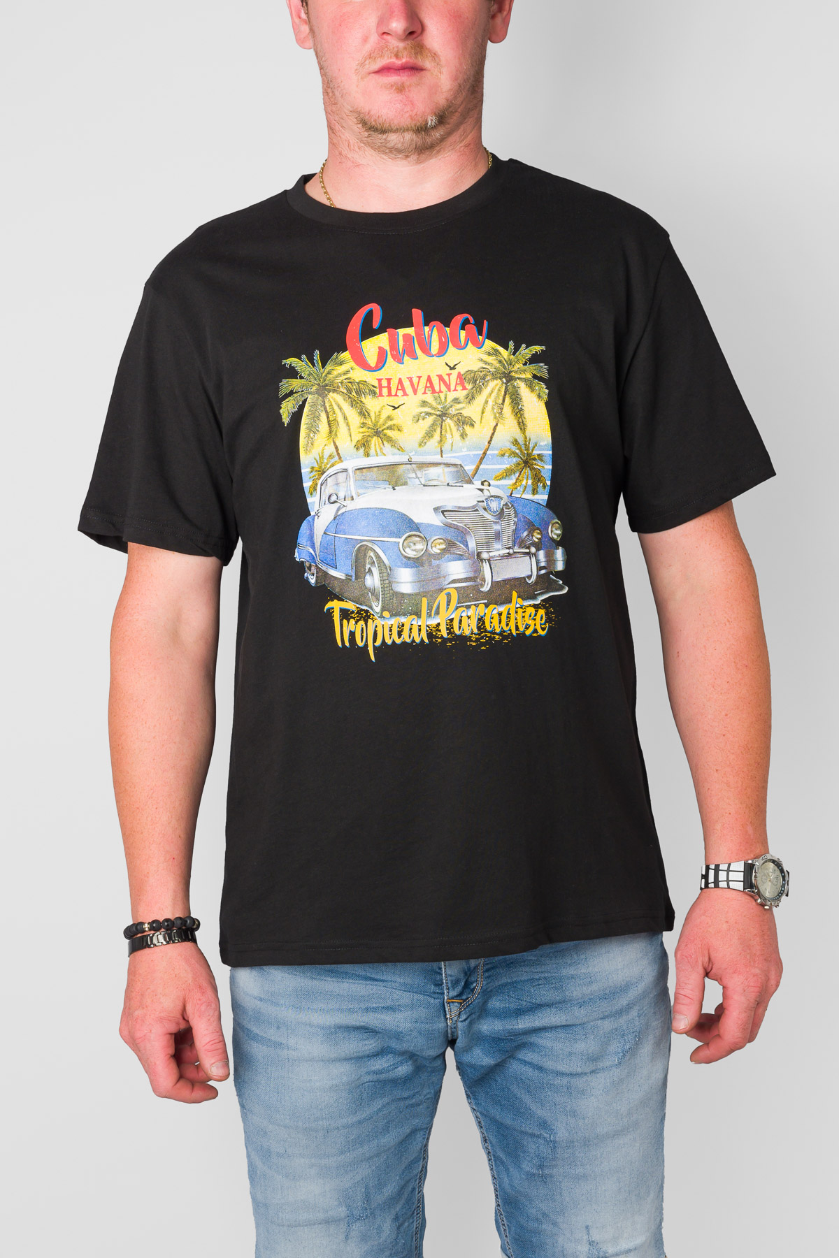 Pánske tričko CUBA HAVANA - čierne