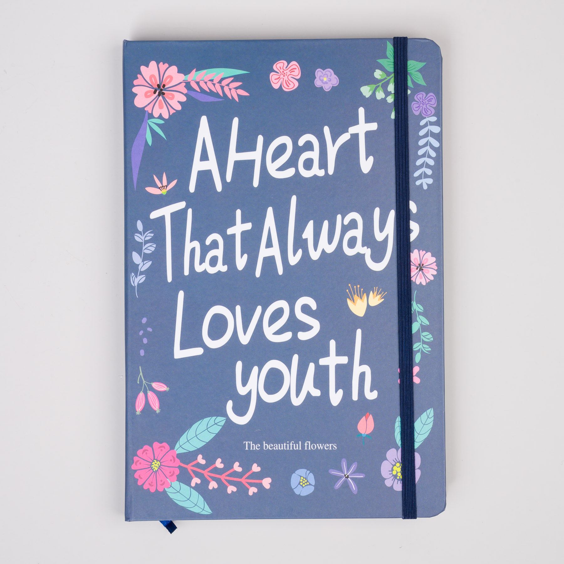 Notesz A HEART THAT ALWAYS LOVES YOUTH - sötétkék