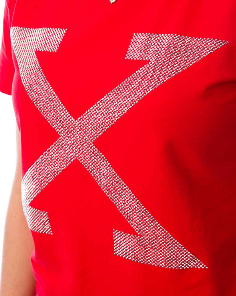Dámske tričko X - červené
