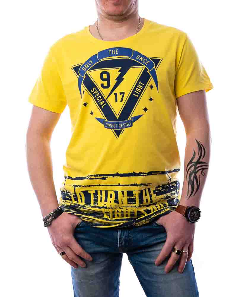 Pánske tričko ONLY THE ONCE - žlté