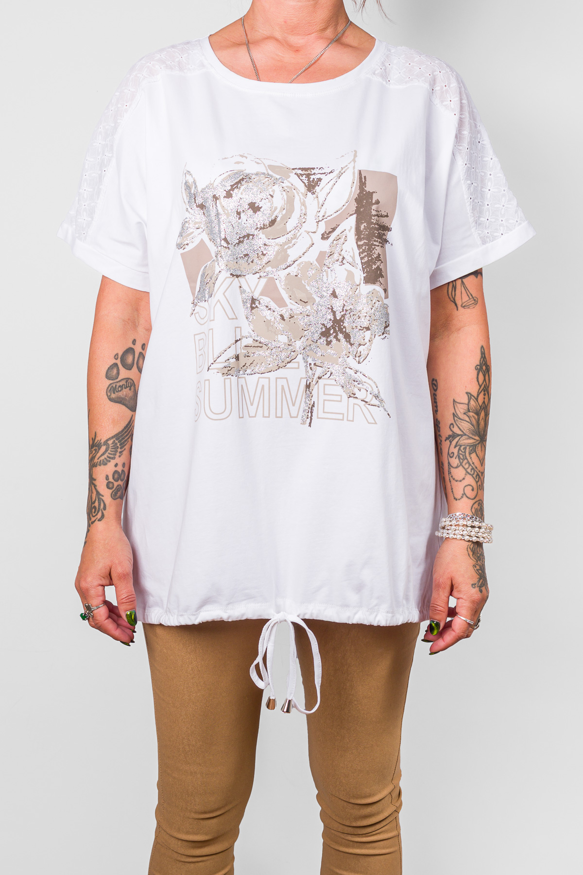 Dámske tričko SUMMER - biele