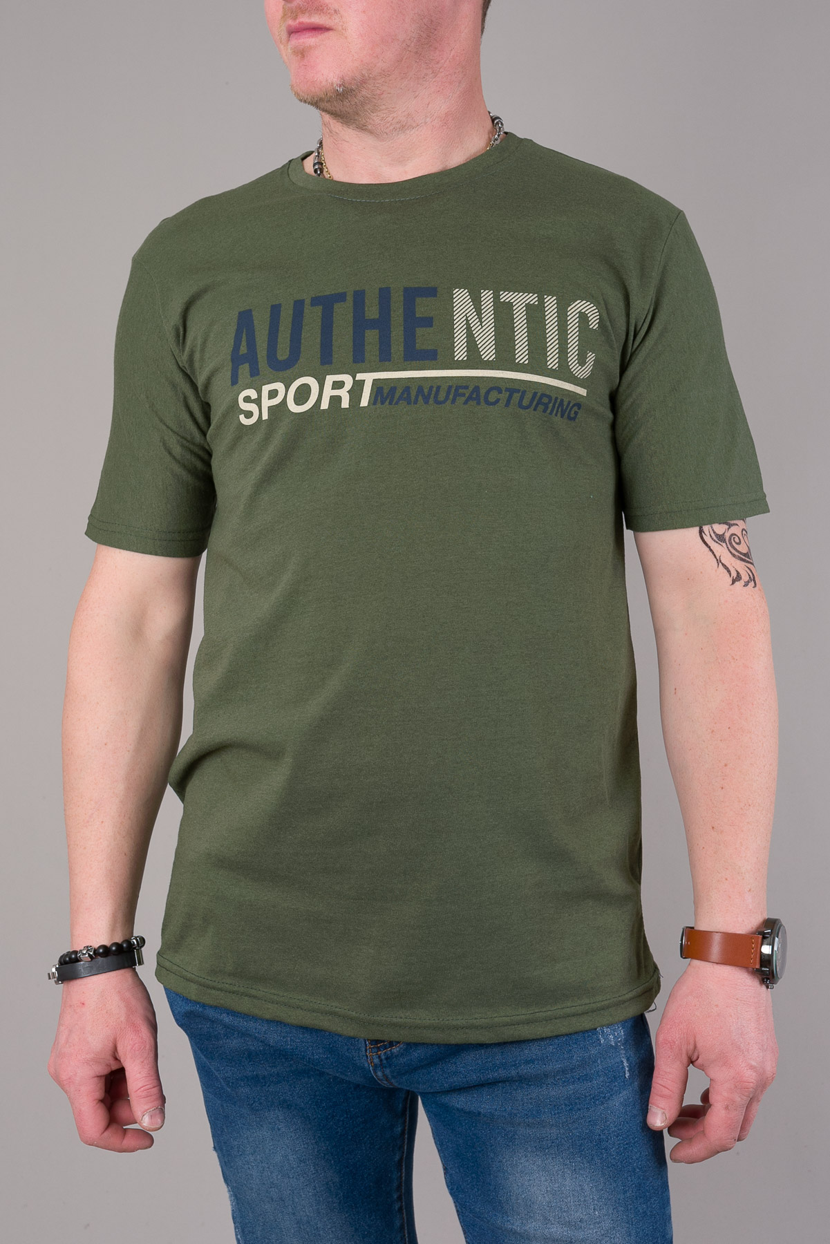 Pánske tričko AUTHENTIC SPORT - khaki