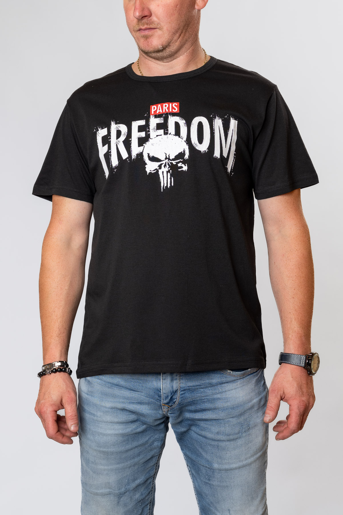 Pánske tričko PARIS FREEDOM - čierne
