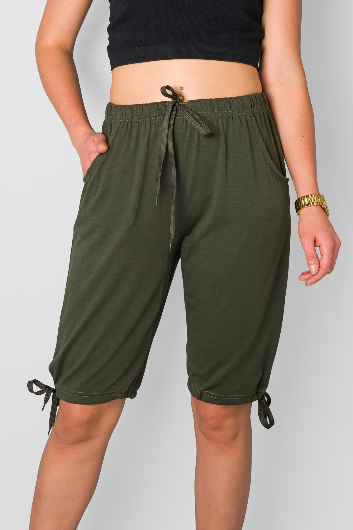 Dámske kraťasy BASIC - khaki