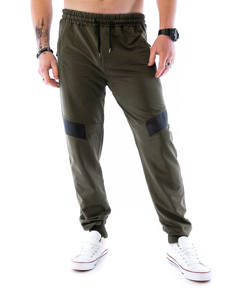 Pánske tepláky BASIC - khaki