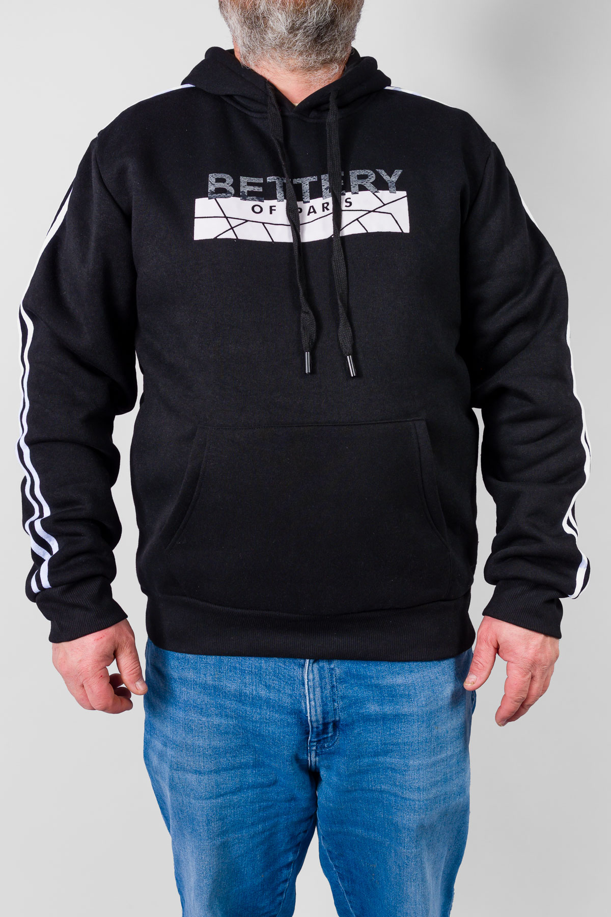 Pánska zateplená mikina BETTERY OF PARIS - čierna