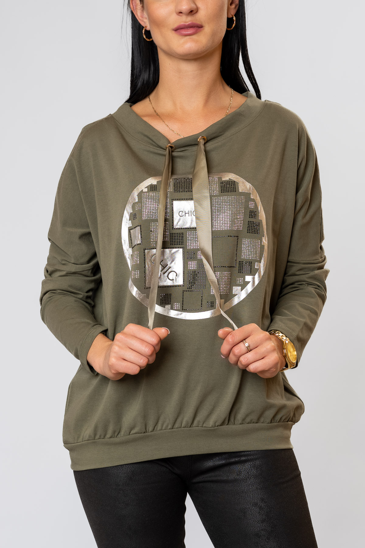 Dámske tričko CHIC - khaki