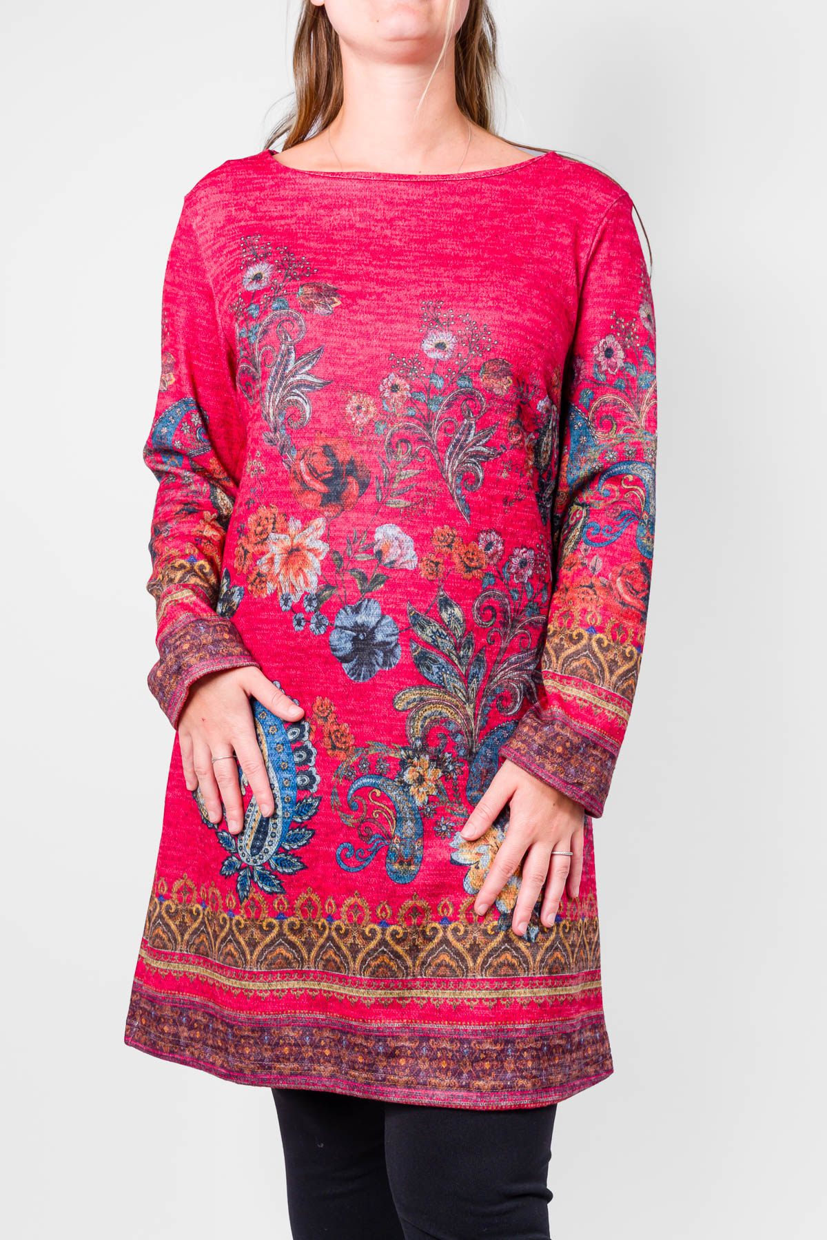 Dámska tunika FLOWELLE - červená