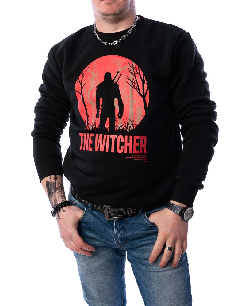 Pánska zateplená mikina THE WITCHER - čierna