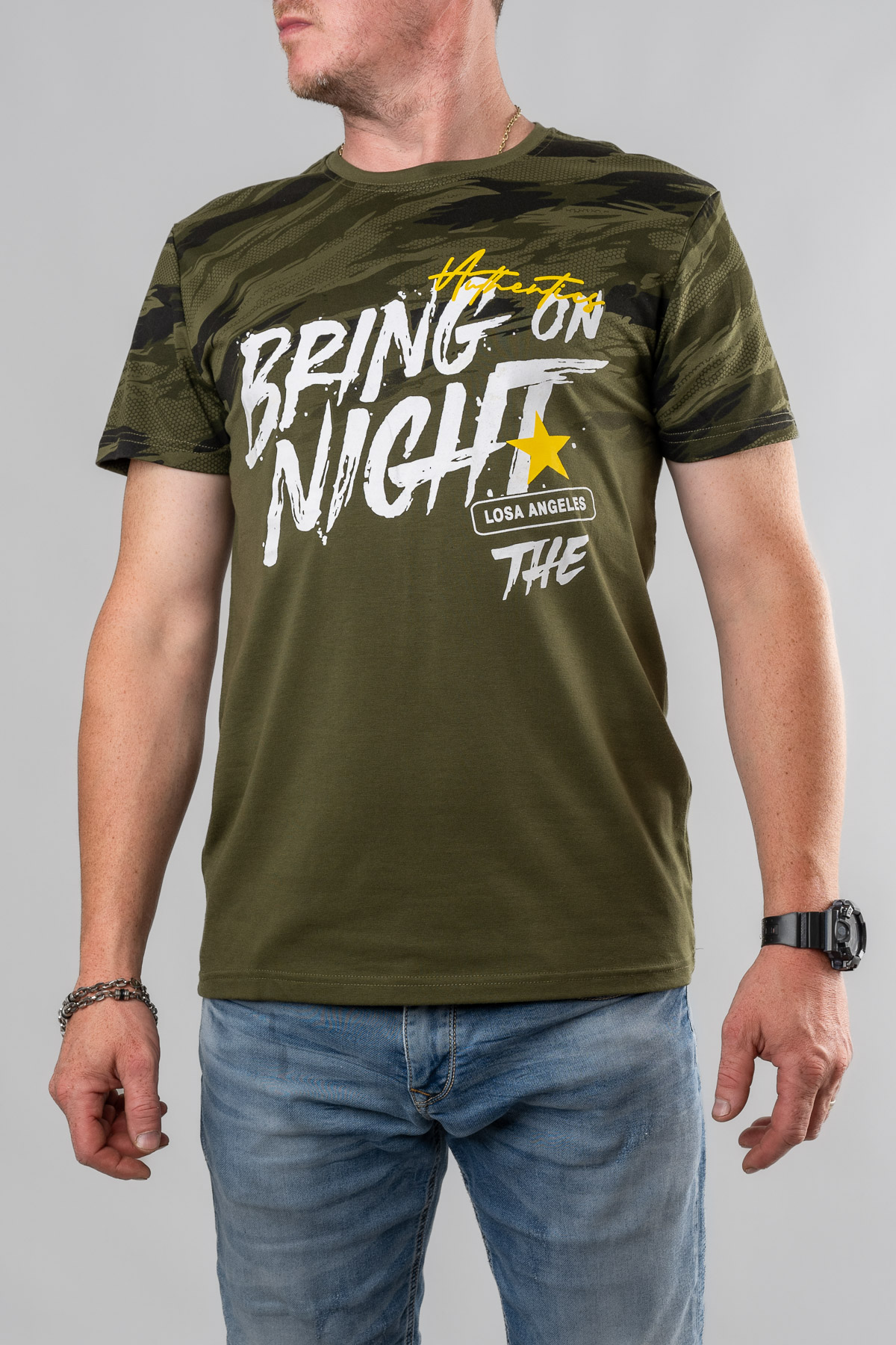 Pánske tričko BRING ON NIGHT - khaki