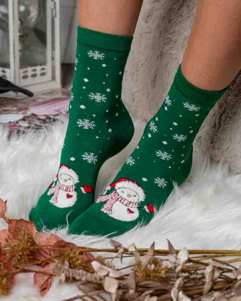 Ponožky SNEHULIAK - zelené