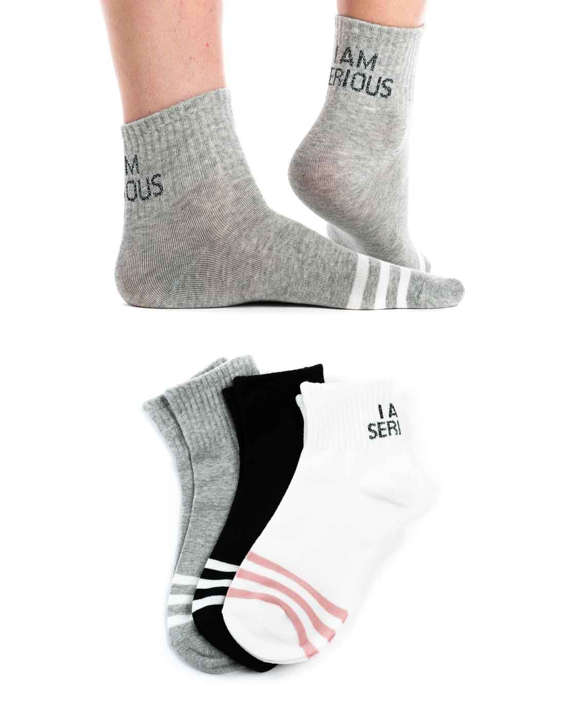 Ponožky I AM SERIOUS - 3 páry
